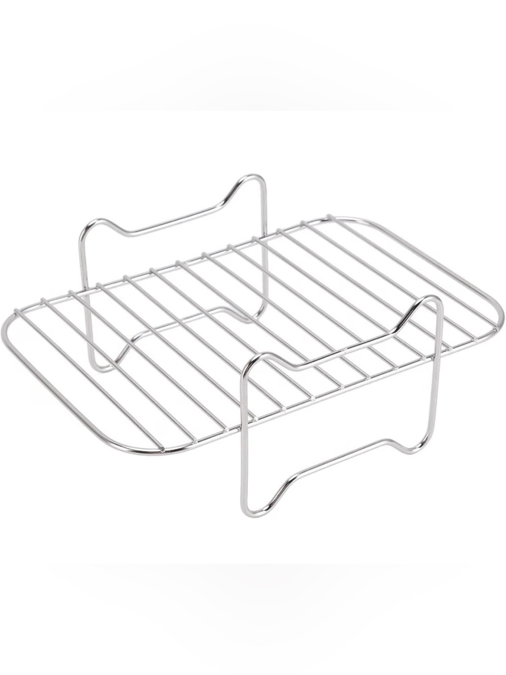 Folding Cooking Rack Stainless Steel Air Fryer Accessories Mesh Grilling Tray